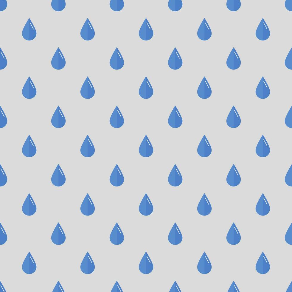 Rain drops seamless blue pattern vector