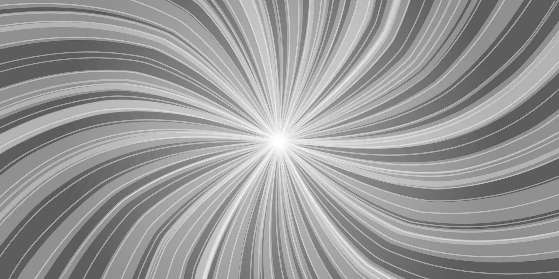 negro y blanco arremolinándose radial antecedentes hélice rotación rayos vector