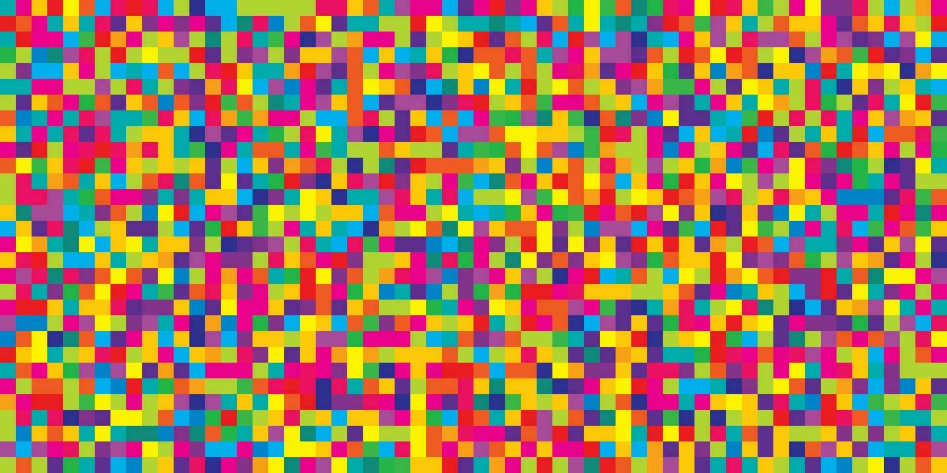 Abstract colorful seamless geometric grid background with colored shapes vector