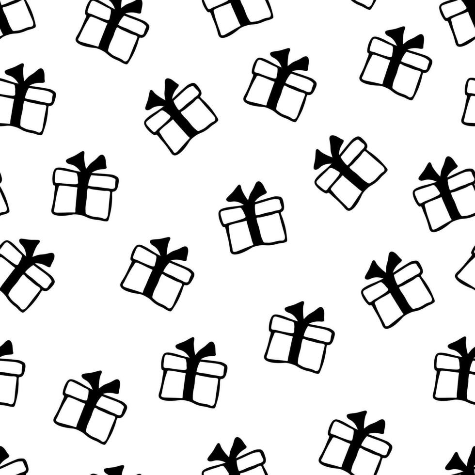 Seamless pattern with gift boxes vector