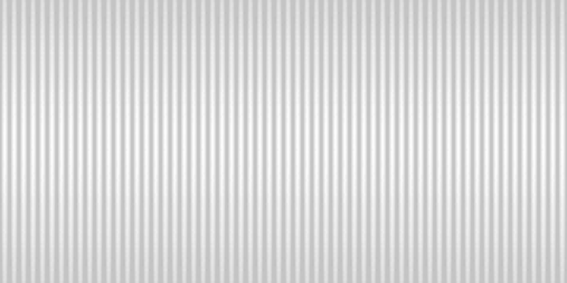 White corrugated sheet metal texture background. Vertical lines. Vector illustration