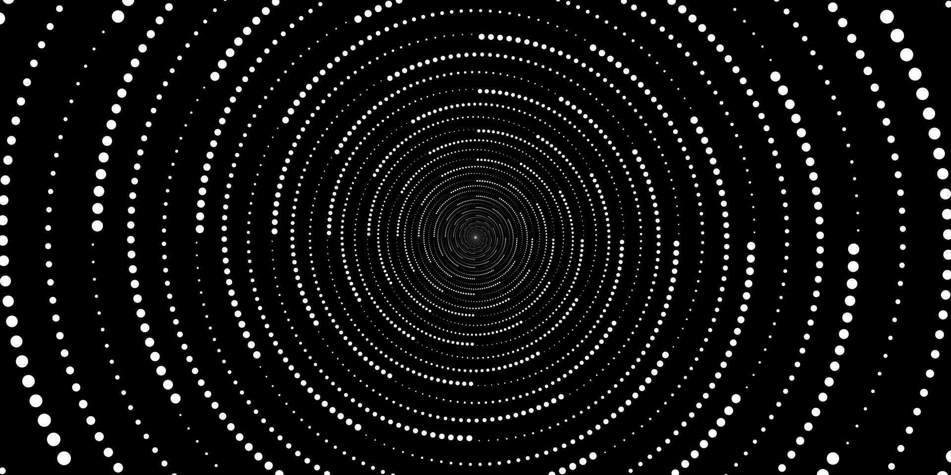 Swirling radial background. Black and white Halftone dotted background Pop art overlay texture vector