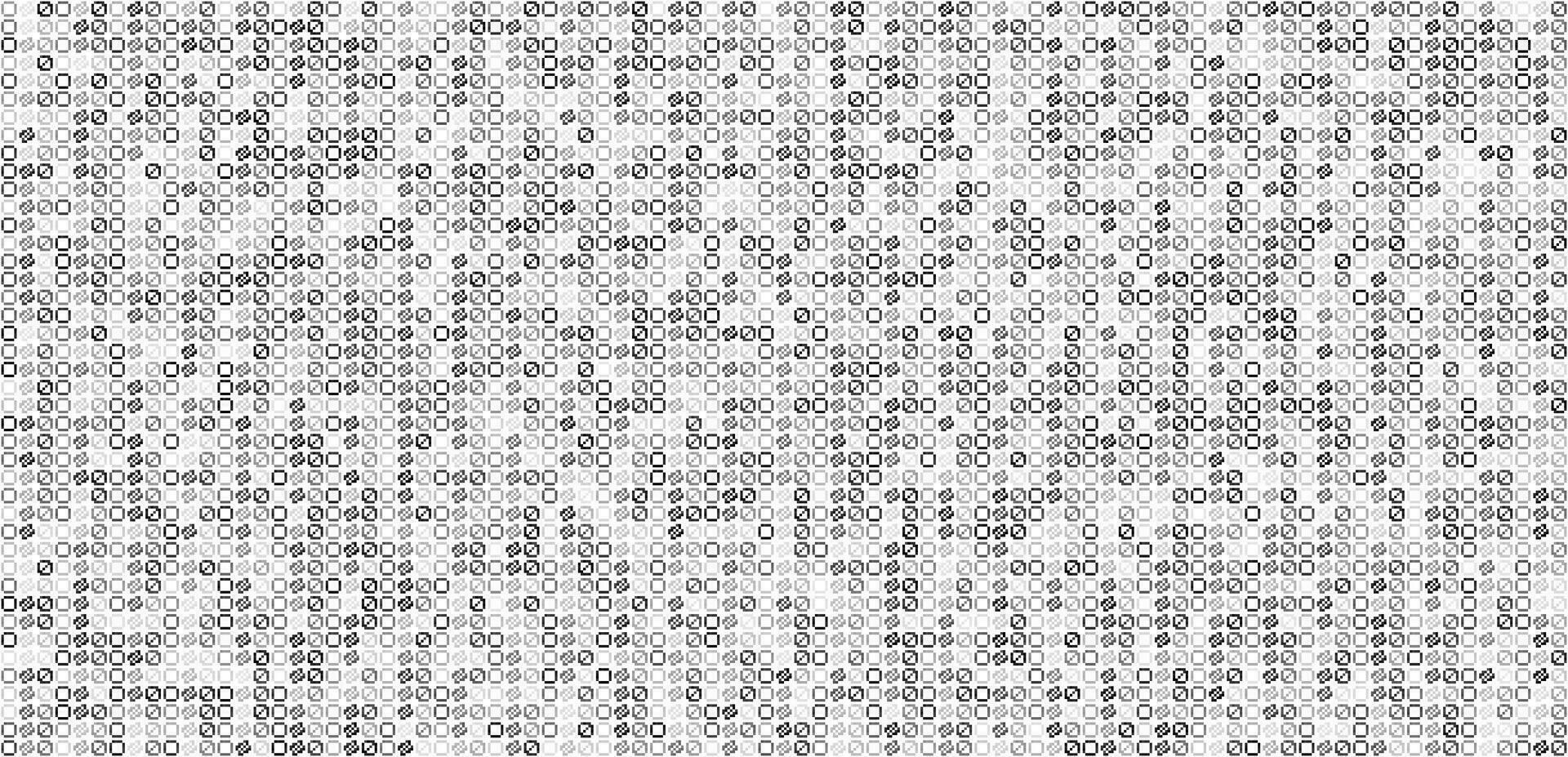 Monochrome geometric grid Pixel Art background Modern black and white abstract mosaic texture vector