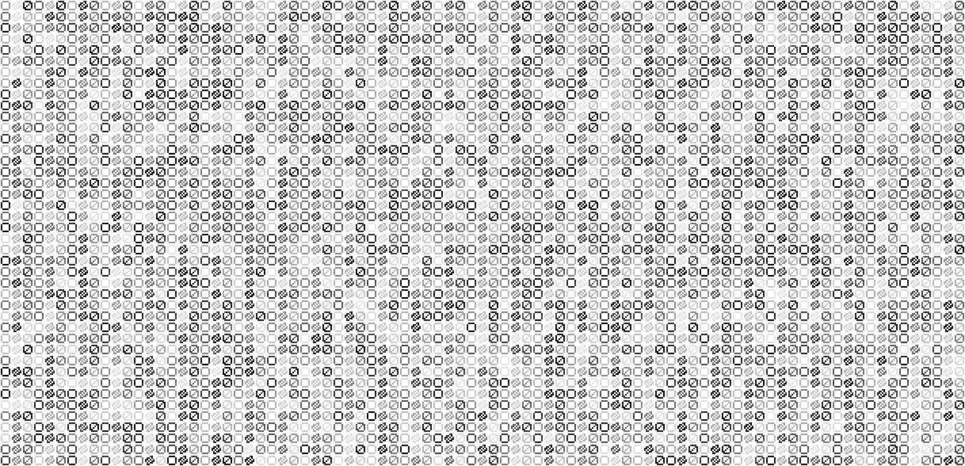 Monochrome geometric grid Pixel Art background Modern black and white abstract mosaic texture vector