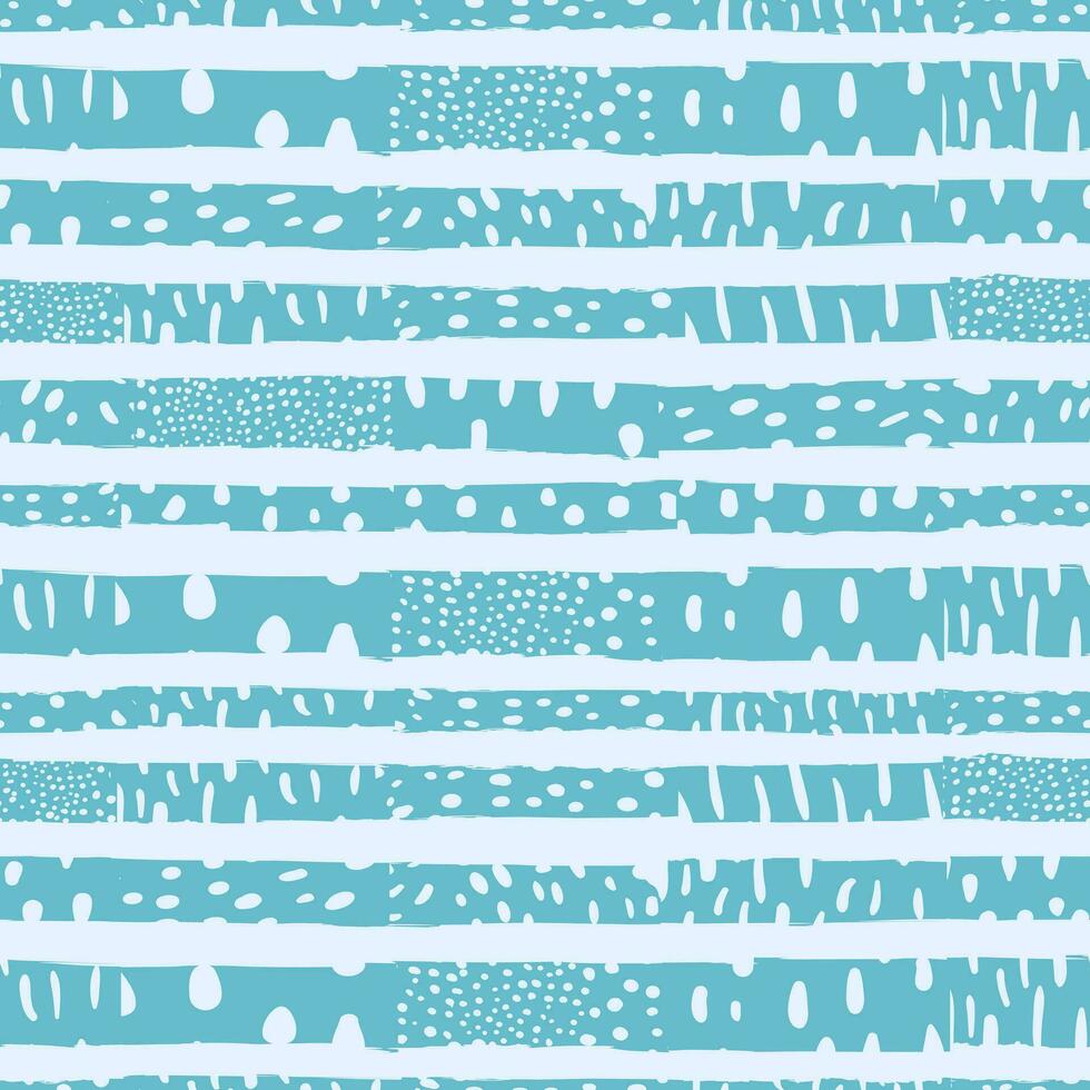 Abstract blue horizontal striped grunge pattern vector