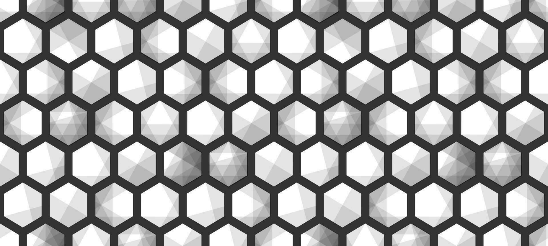 Abstract hexagonal geometric pattern background vector