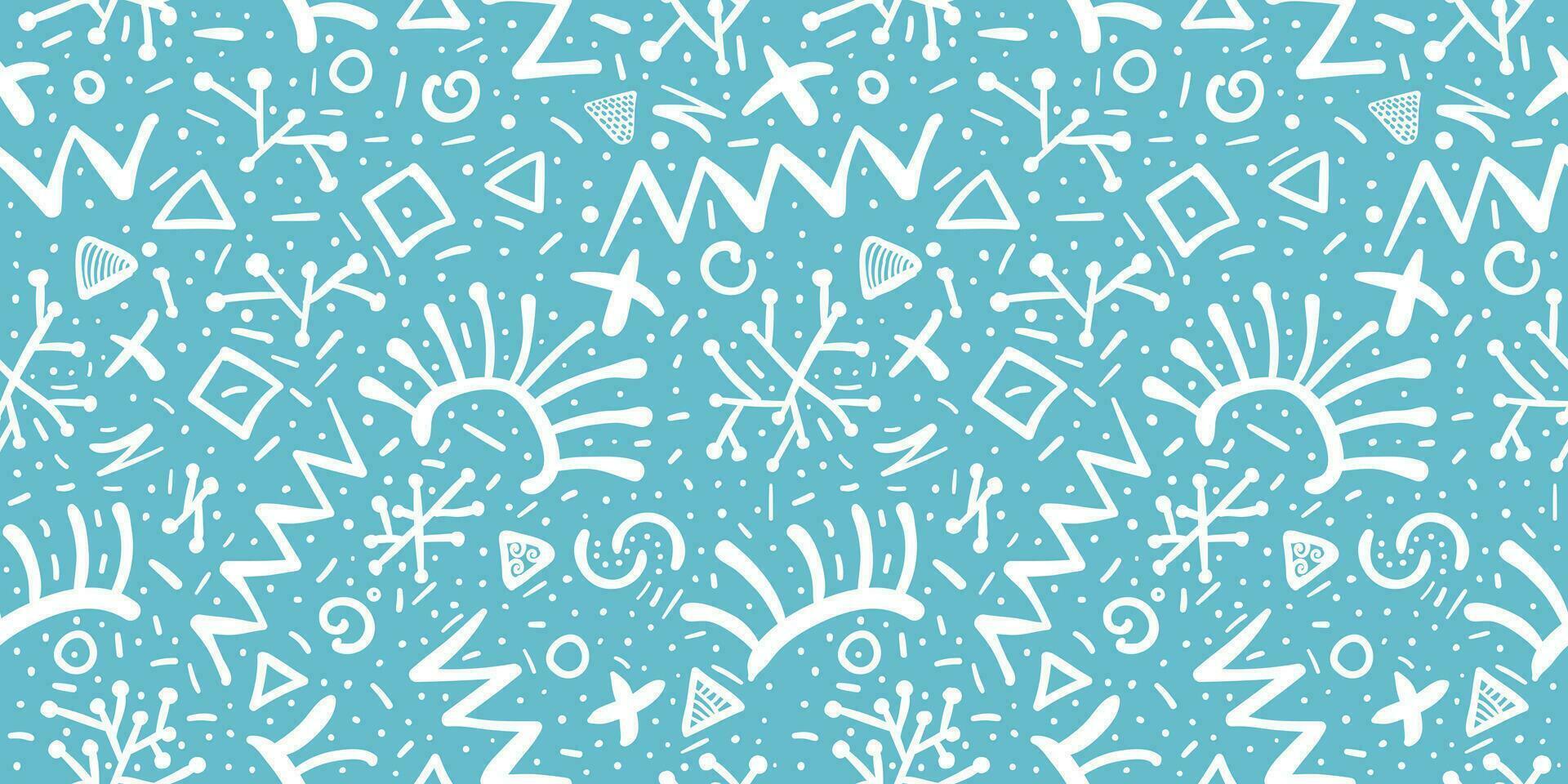 Memphis blue pattern Minimal geometric background vector