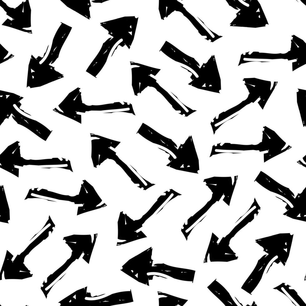 Hand drawn arrows seamless pattern vector