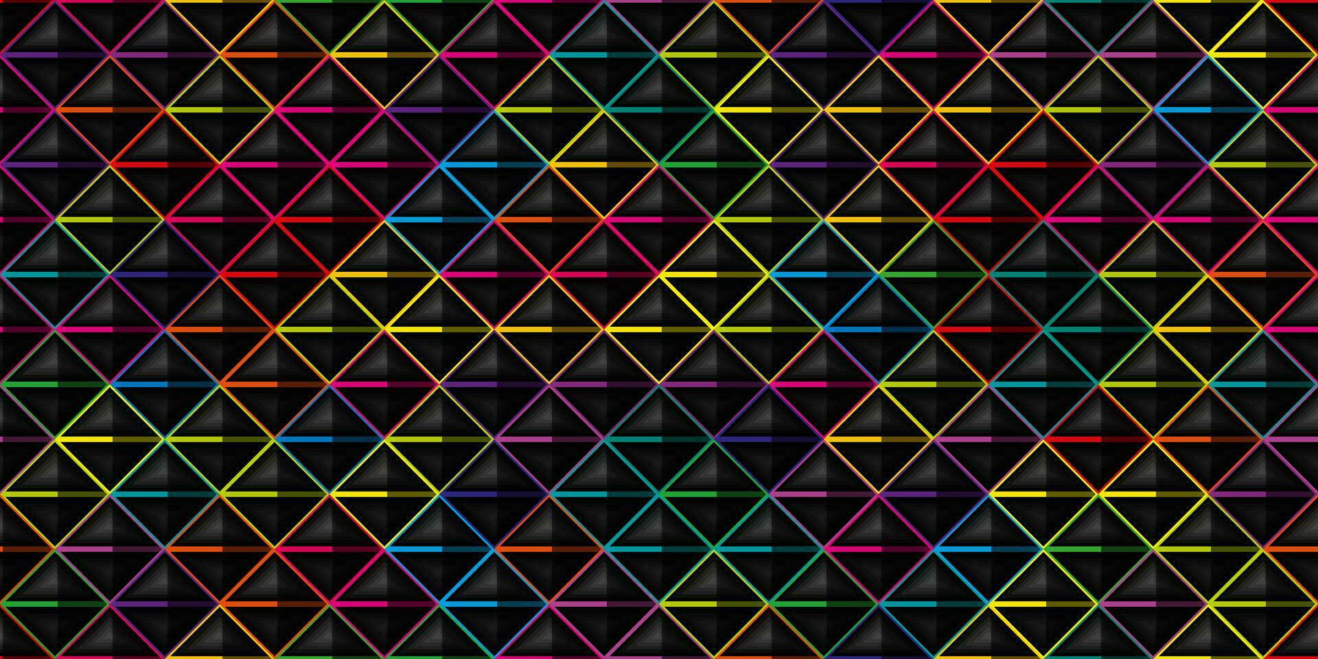 Abstract colorful seamless geometric grid background with colored shapes vector
