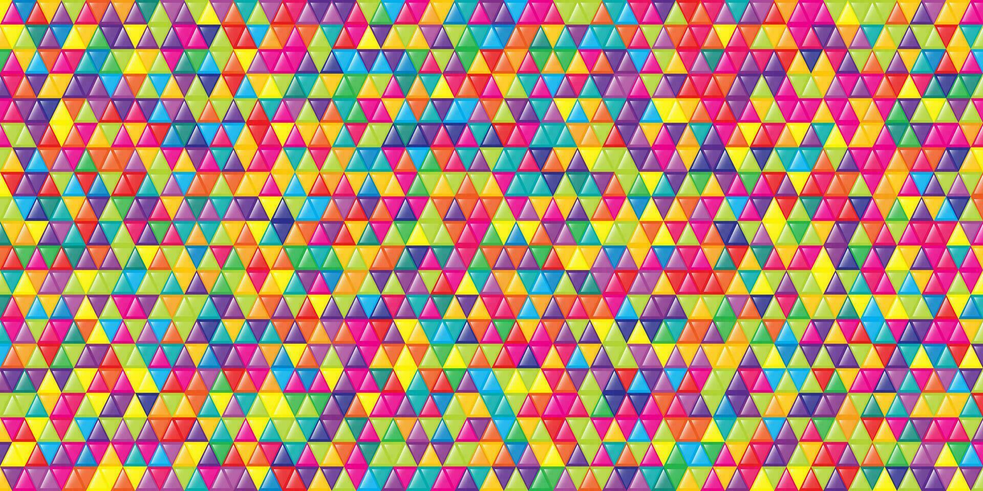 Abstract colorful seamless geometric grid background with colored shapes vector