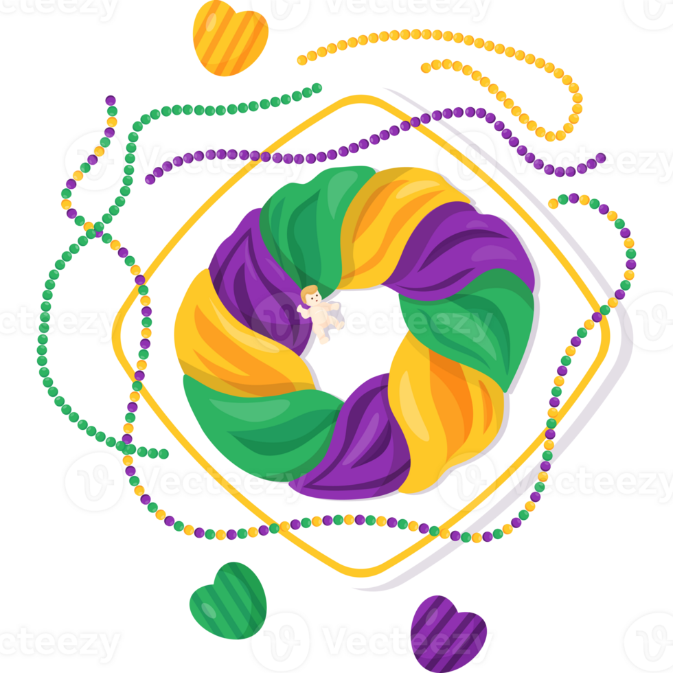 King Cake with baby toy png
