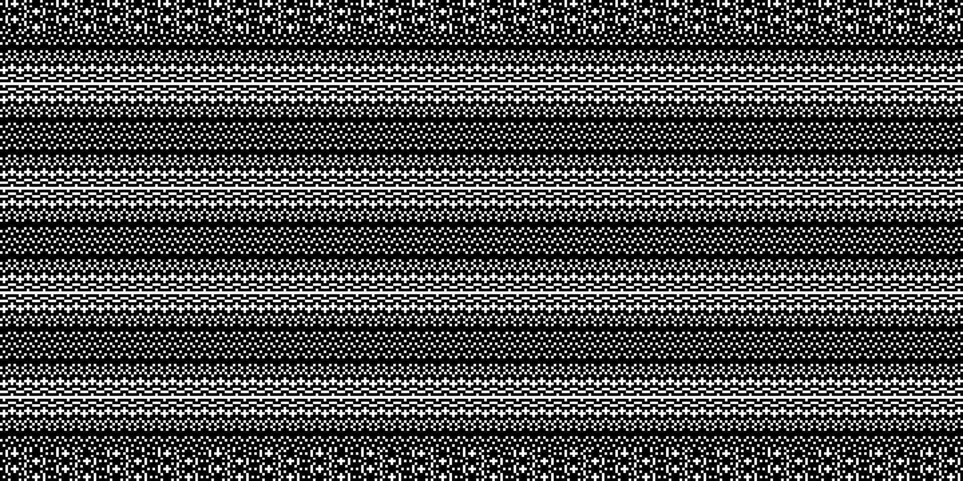 monocromo geométrico cuadrícula píxel Arte antecedentes moderno negro y blanco resumen mosaico textura vector