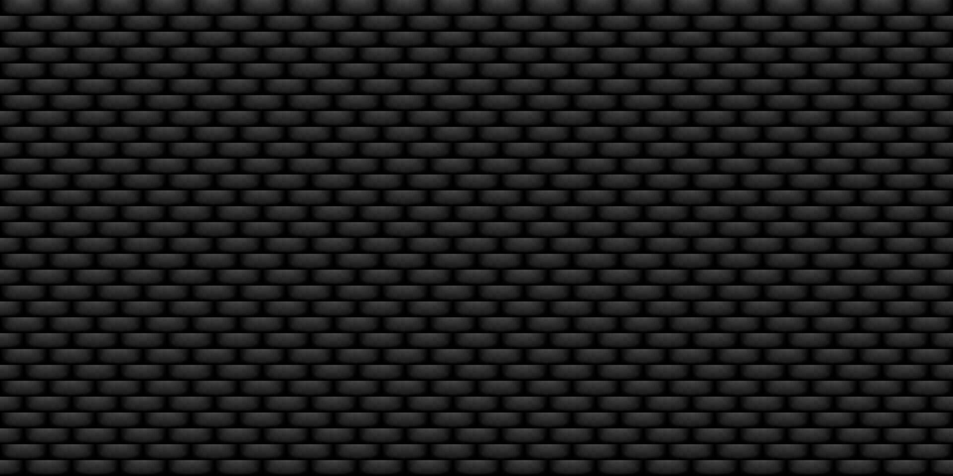Dark black Geometric grid Carbon fiber background Modern dark abstract seamless texture vector