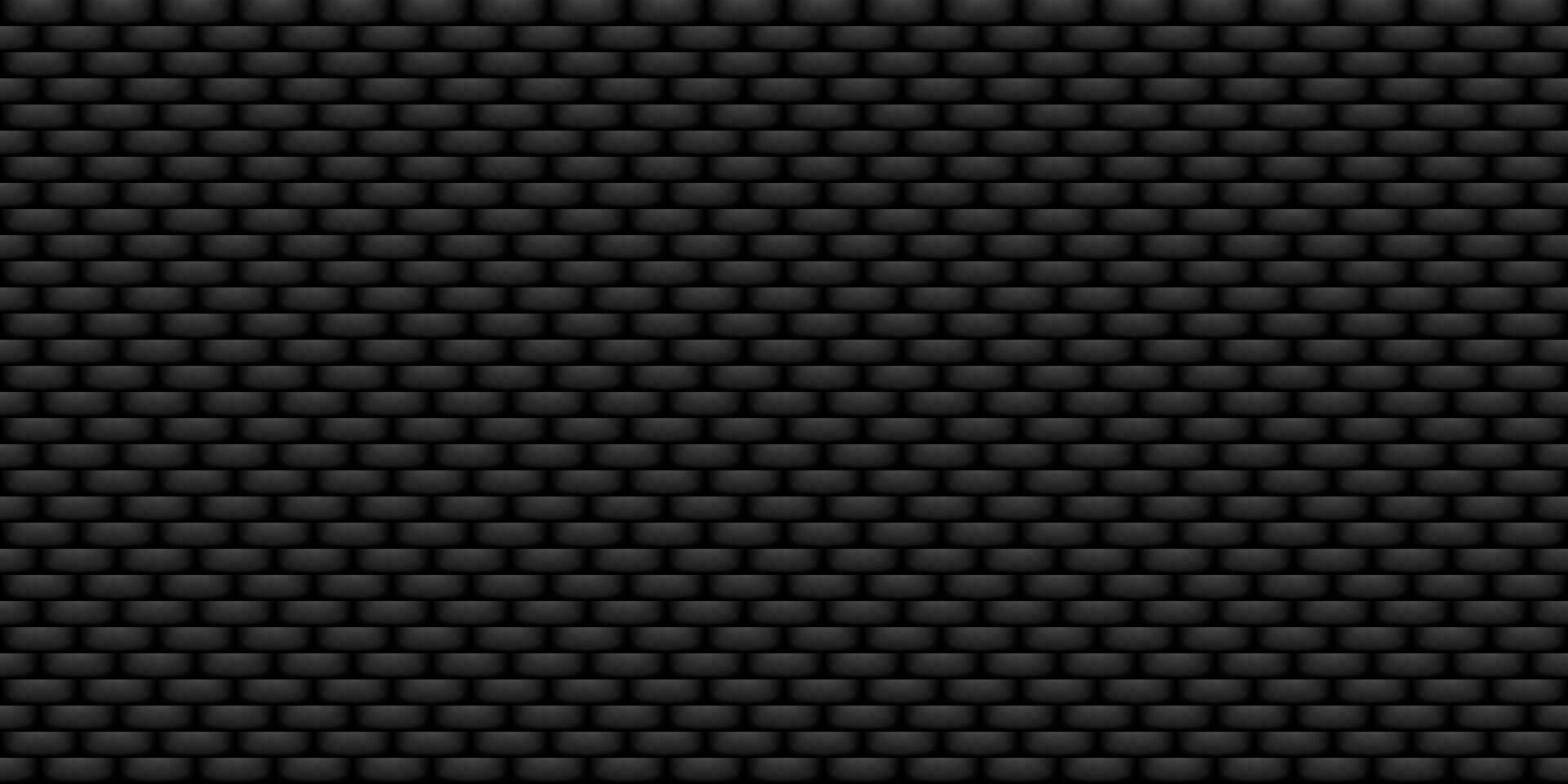 Dark black Geometric grid Carbon fiber background Modern dark abstract seamless texture vector