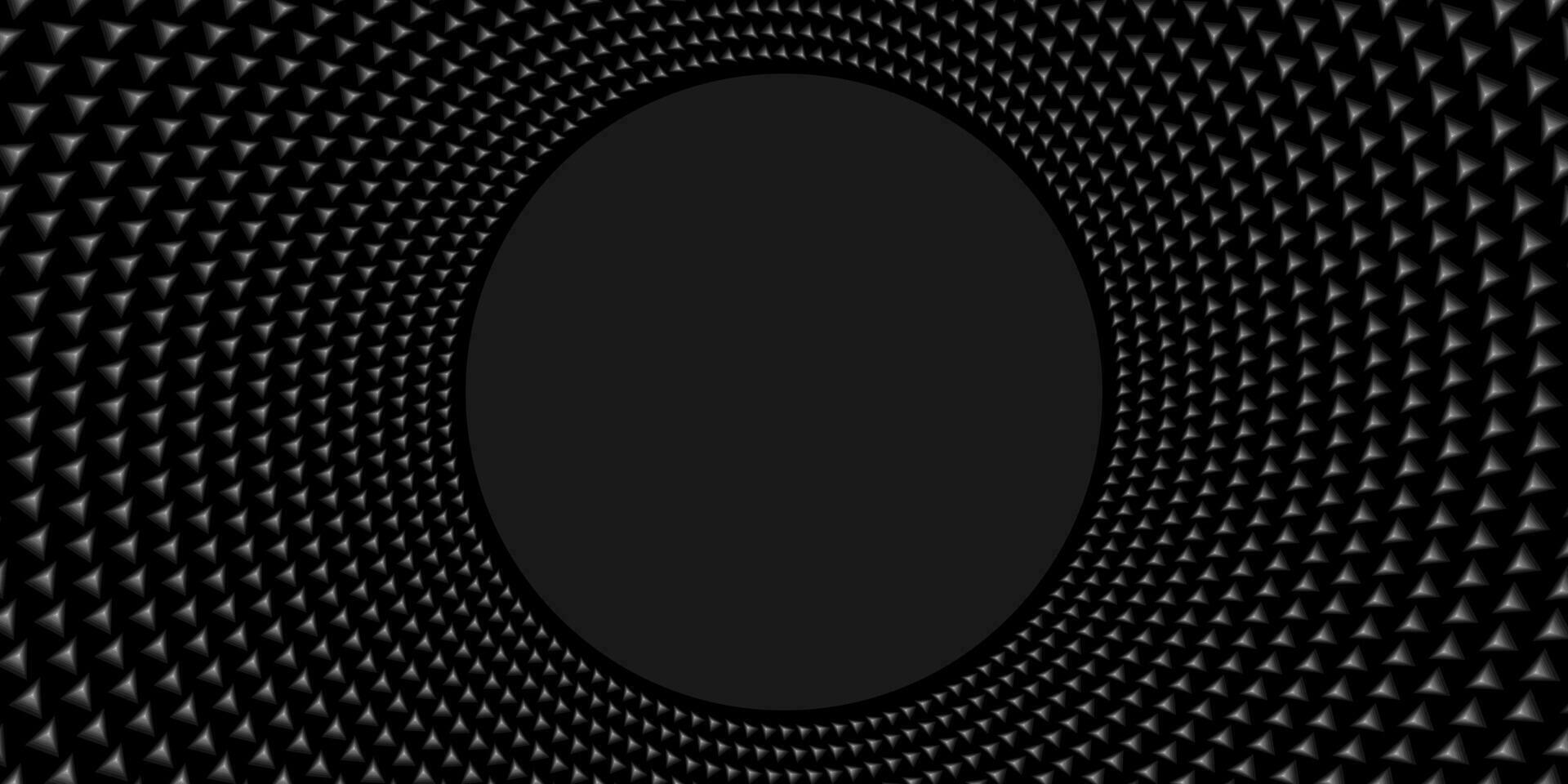 Background with black and white triangles. Abstract black tunnel. Vector Illustration.
