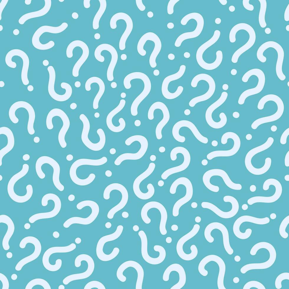 Question Mark Seamless Pattern Background vector