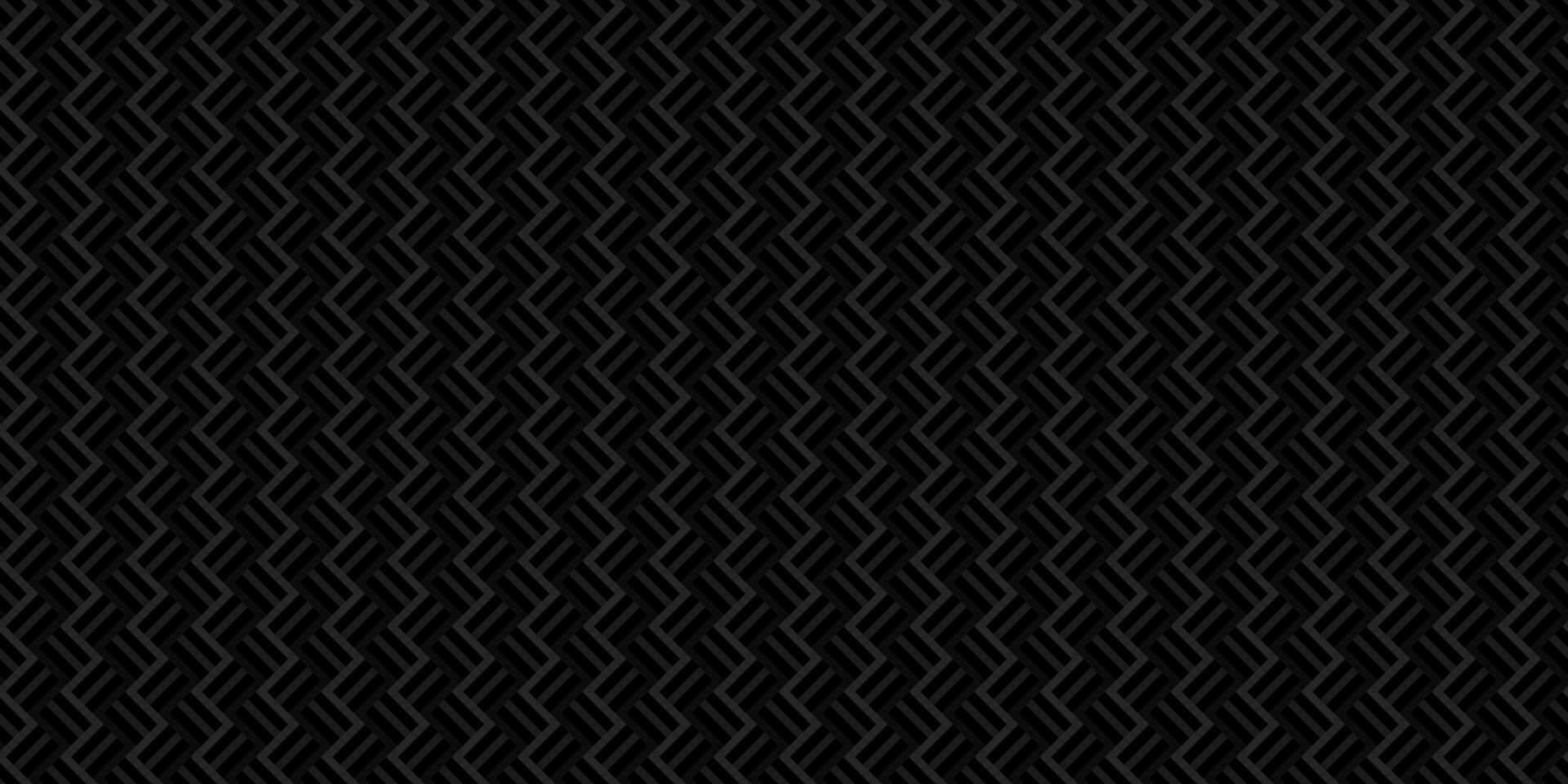 Dark black Geometric grid Carbon fiber background Modern dark abstract seamless texture vector