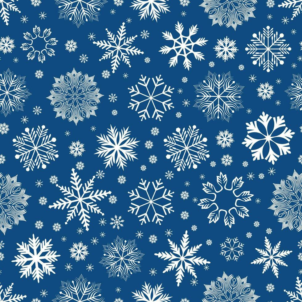 Seamless texture pattern with snowflakes vector