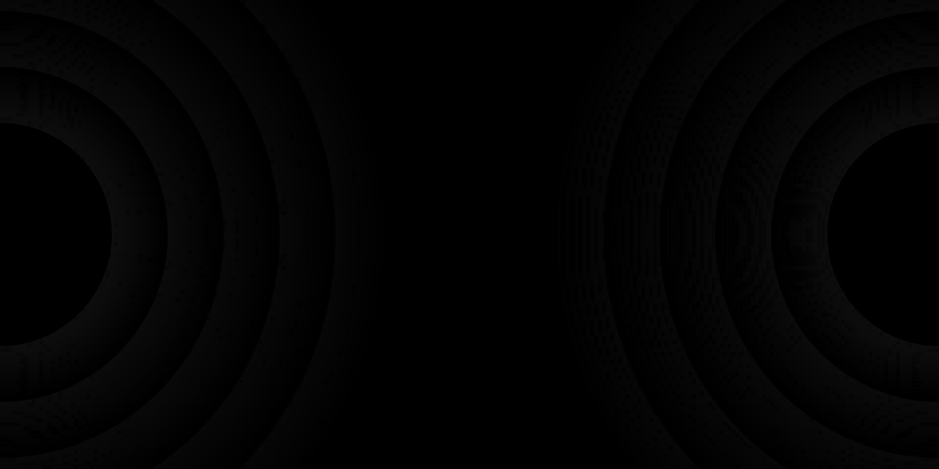 Abstract black and white round background with concentric circles. Vector illustration