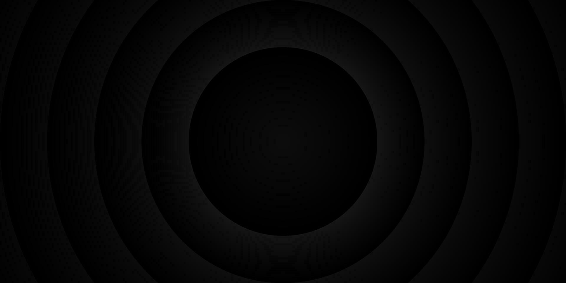 Abstract black and white round background with concentric circles. Vector illustration