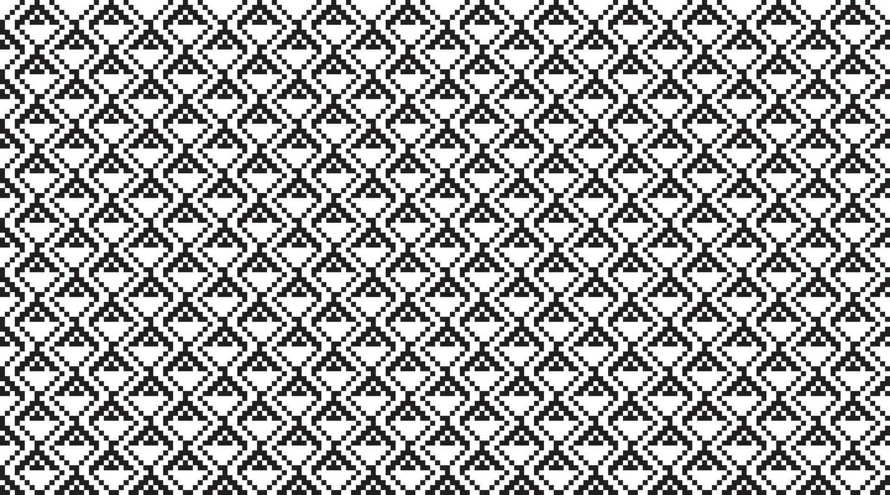 Monochrome geometric grid Pixel Art background Modern black and white abstract mosaic texture vector