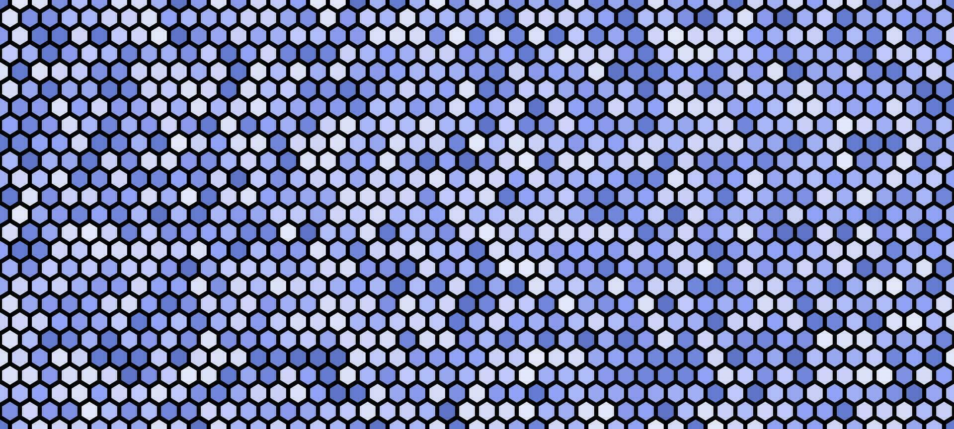Abstract hexagonal geometric pattern blue background vector