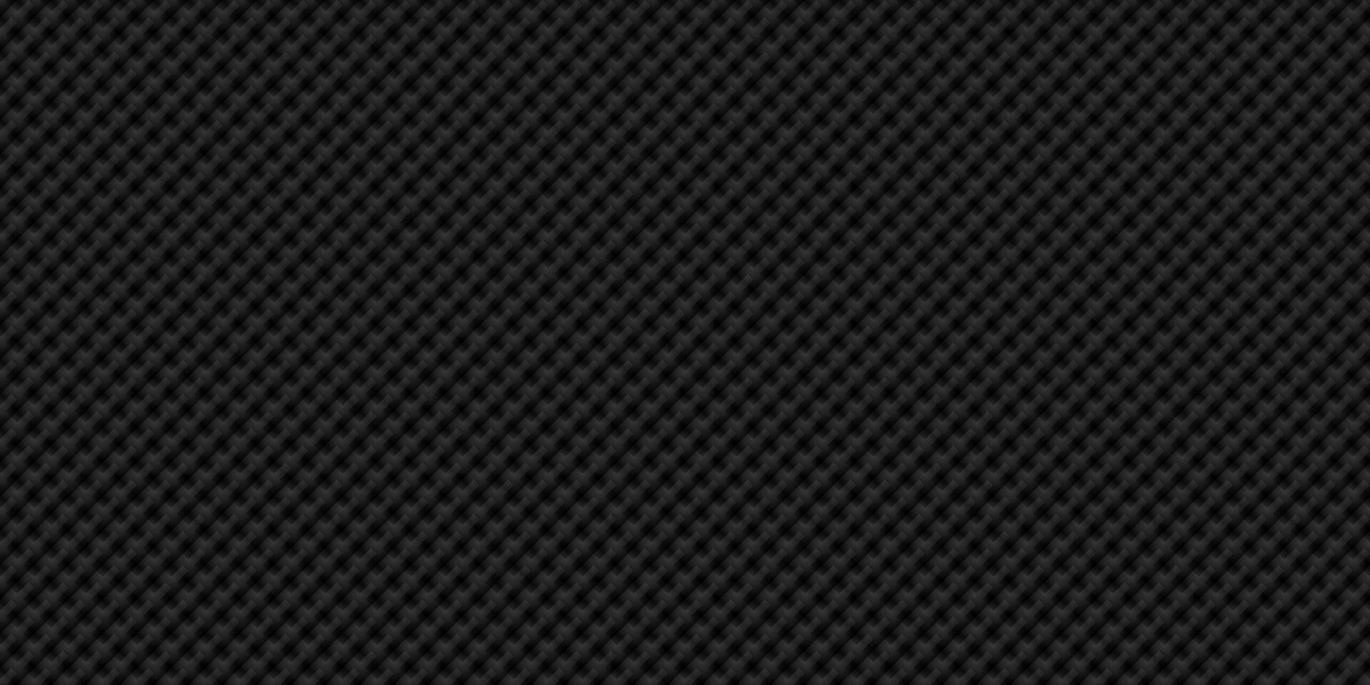 Dark black Geometric grid Carbon fiber background Modern dark abstract seamless texture vector