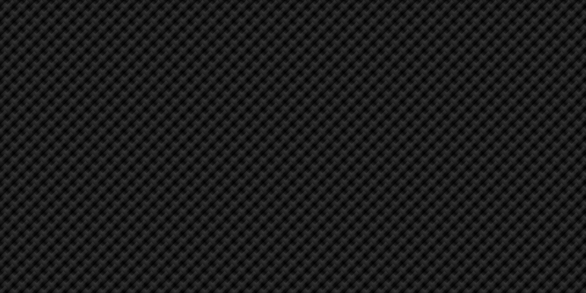 Dark black Geometric grid Carbon fiber background Modern dark abstract seamless texture vector