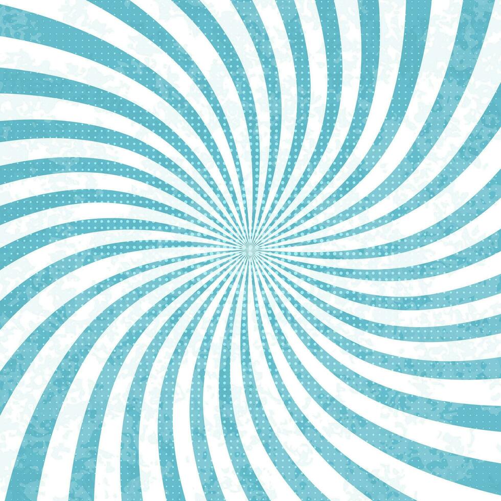 Swirling radial background Helix rotation rays With dots vector