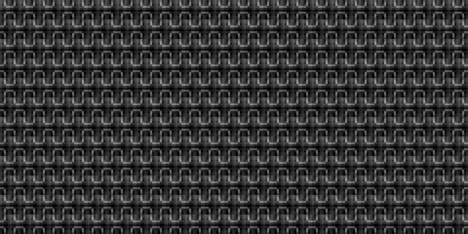 Monochrome geometric grid Pixel Art style background Modern black and white abstract mosaic texture vector