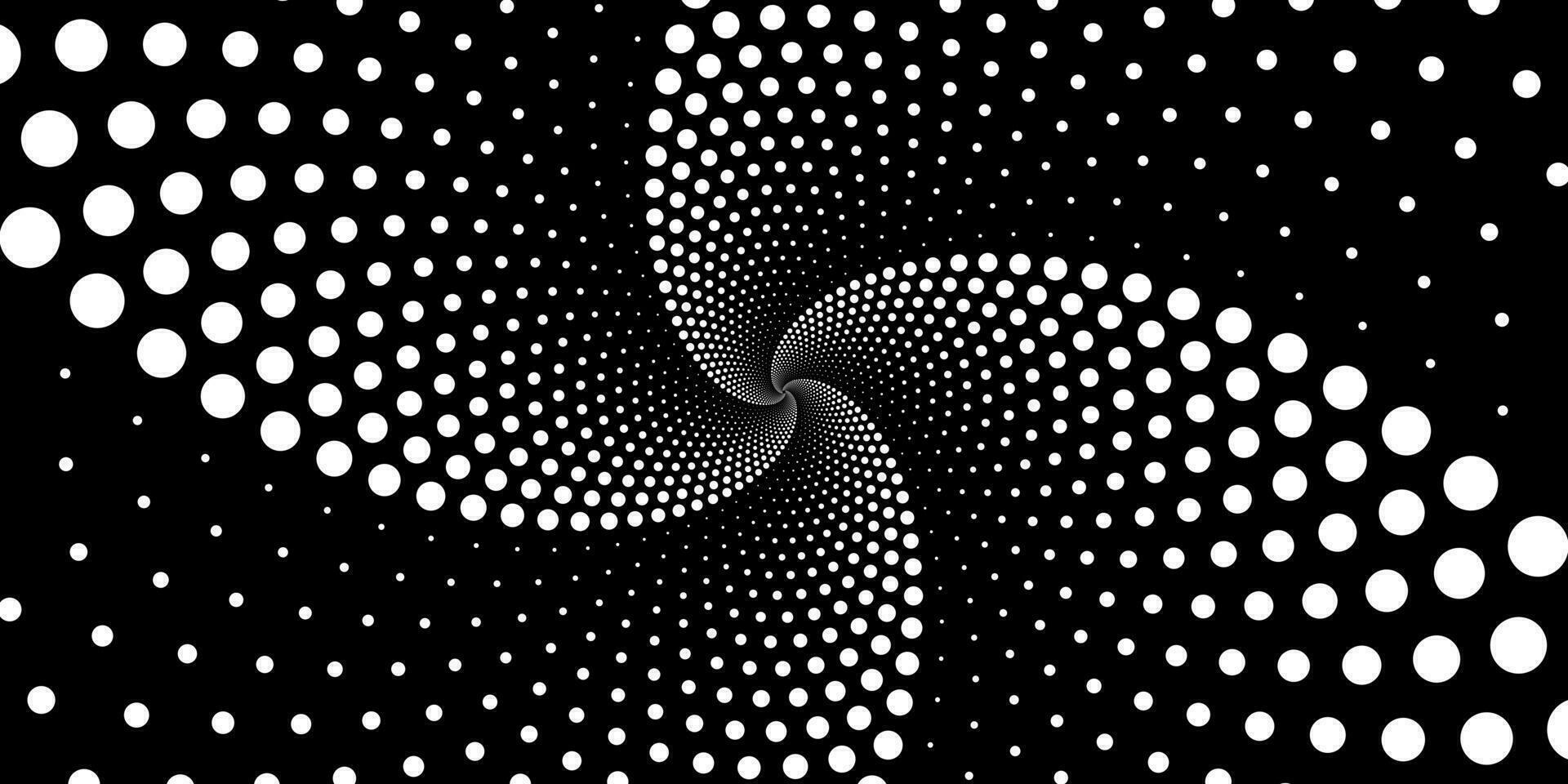 arremolinándose radial antecedentes. negro y blanco trama de semitonos punteado antecedentes popular Arte cubrir textura vector