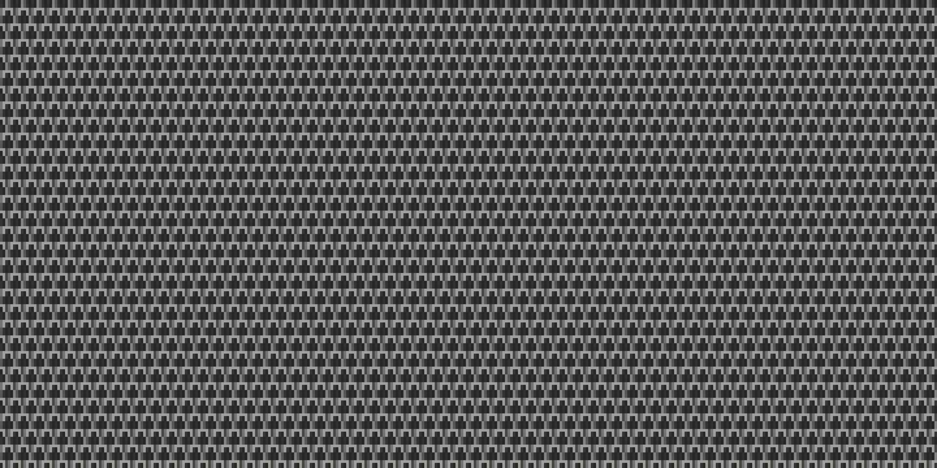 Dark black pixel mosaic abstract seamless geometric grid background vector