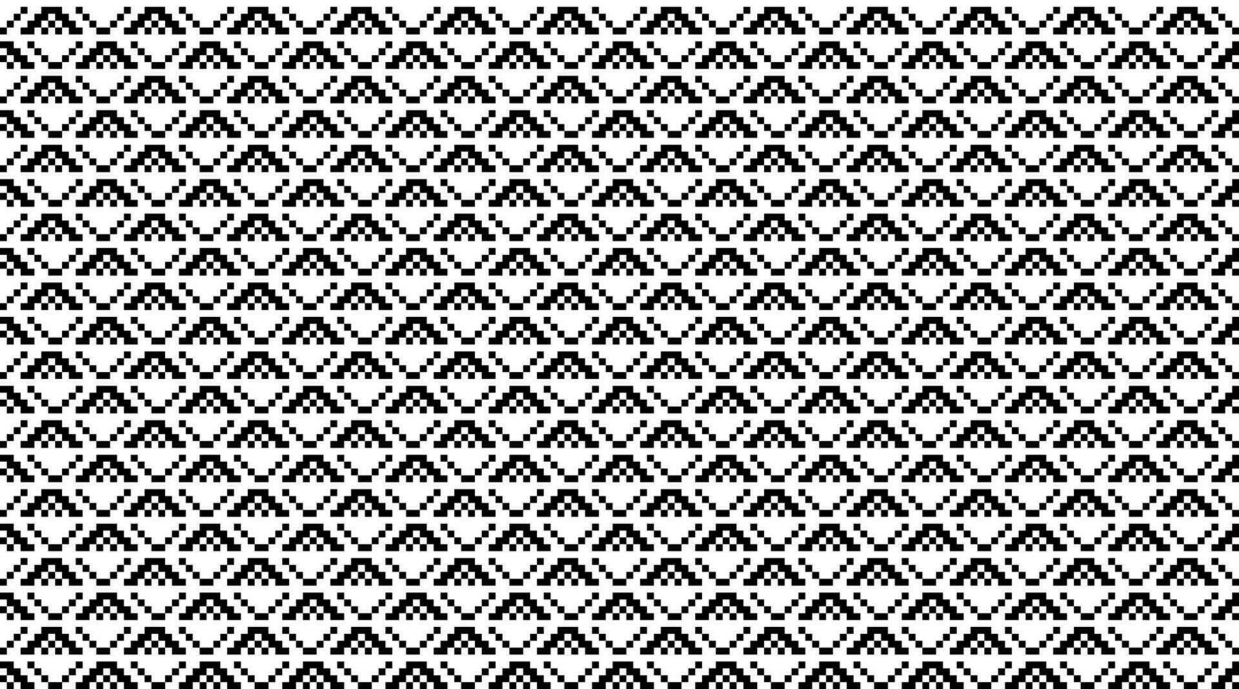 Monochrome geometric grid Pixel Art background Modern black and white abstract mosaic texture vector