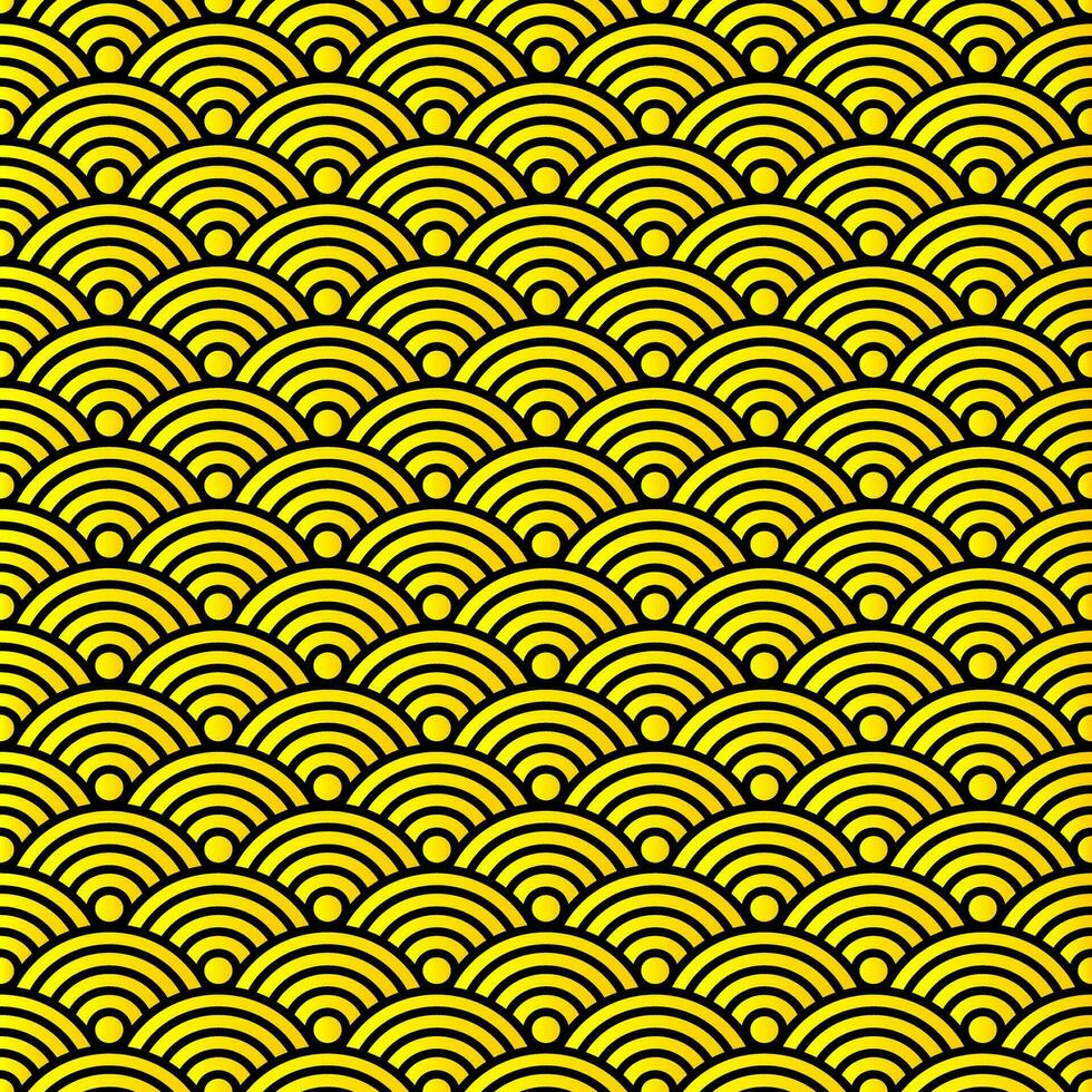 Wavy seamless geometric asian background vector