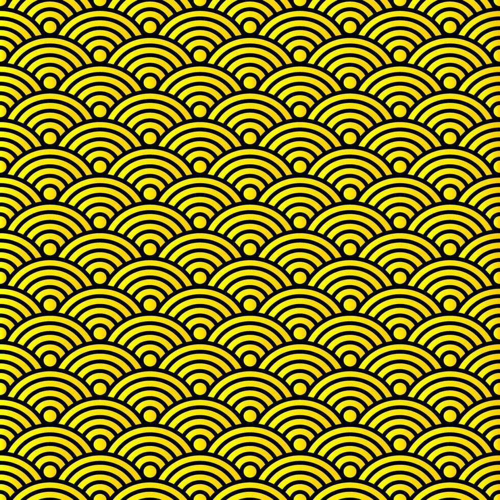 Wavy seamless geometric asian background vector