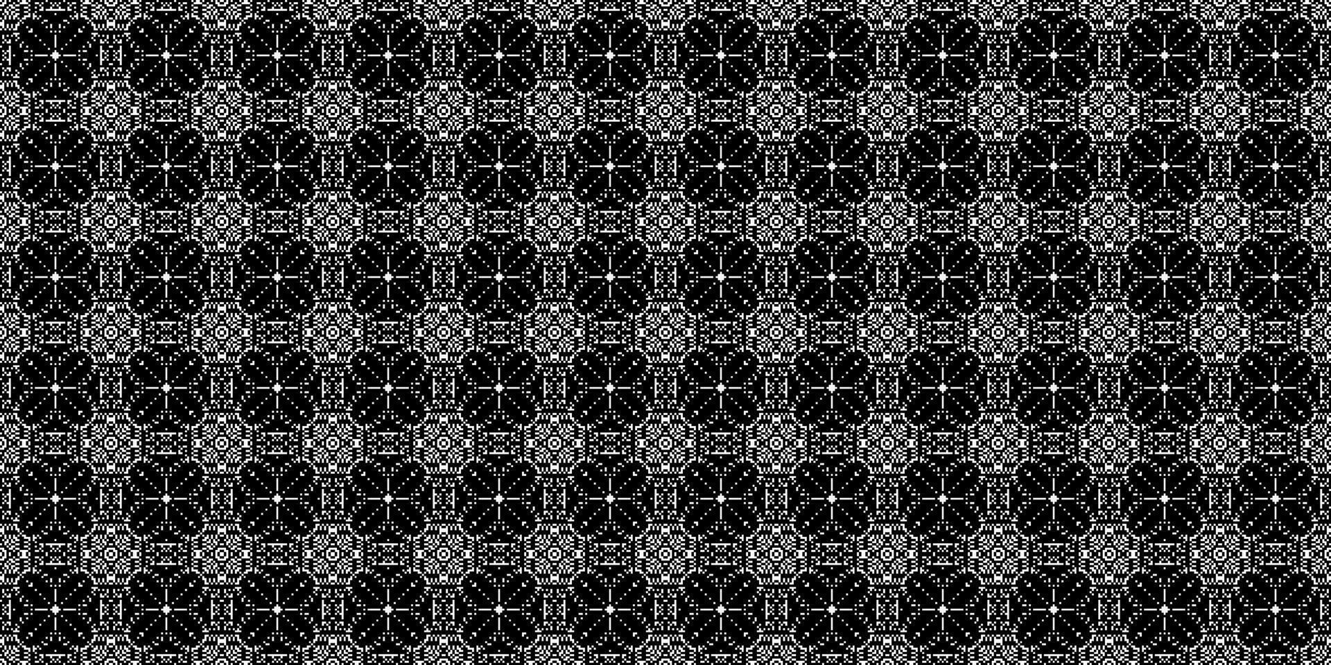 monocromo geométrico cuadrícula píxel Arte antecedentes moderno negro y blanco resumen mosaico textura vector