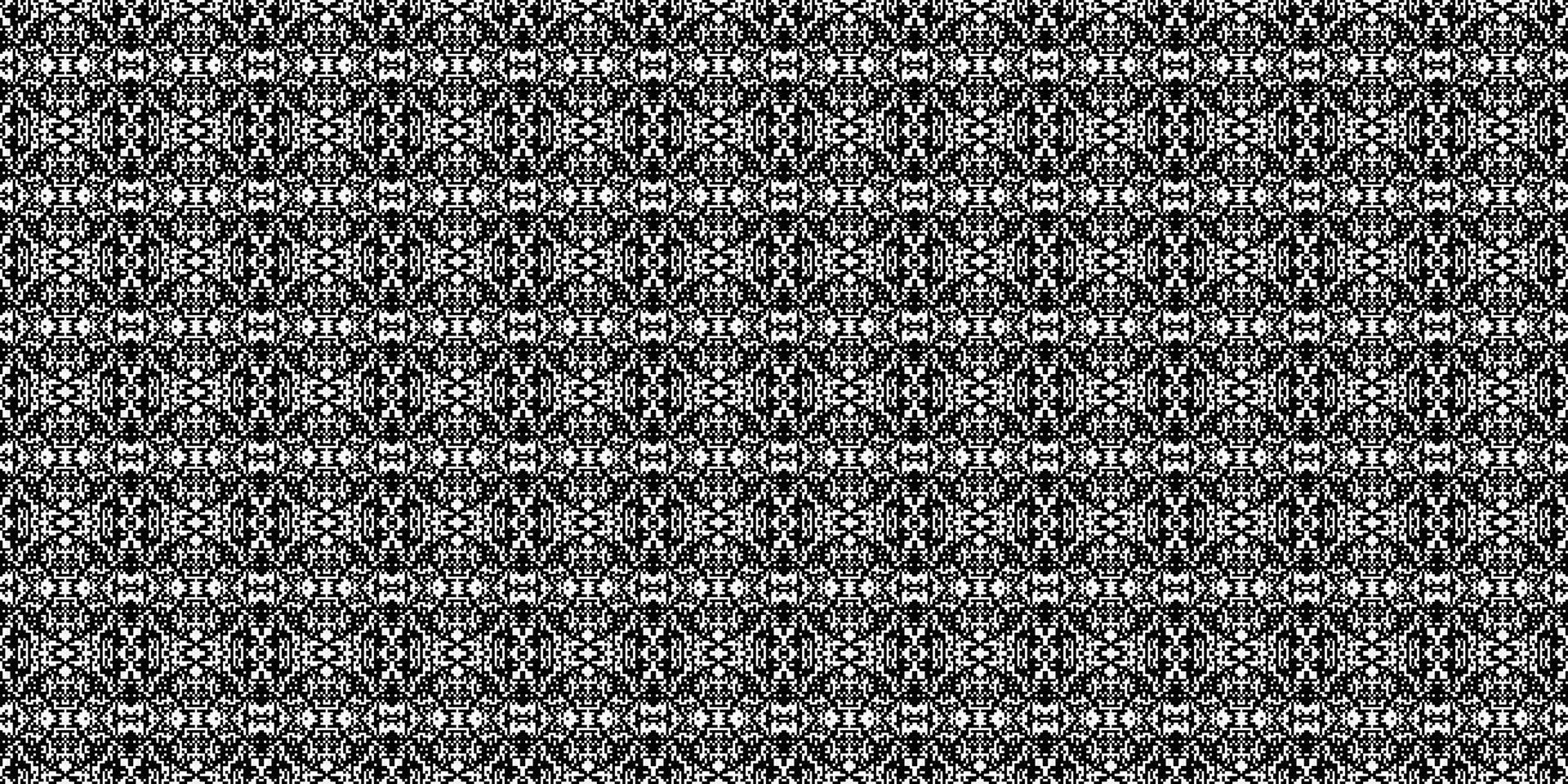 Monochrome geometric grid Pixel Art background Modern black and white abstract mosaic texture vector