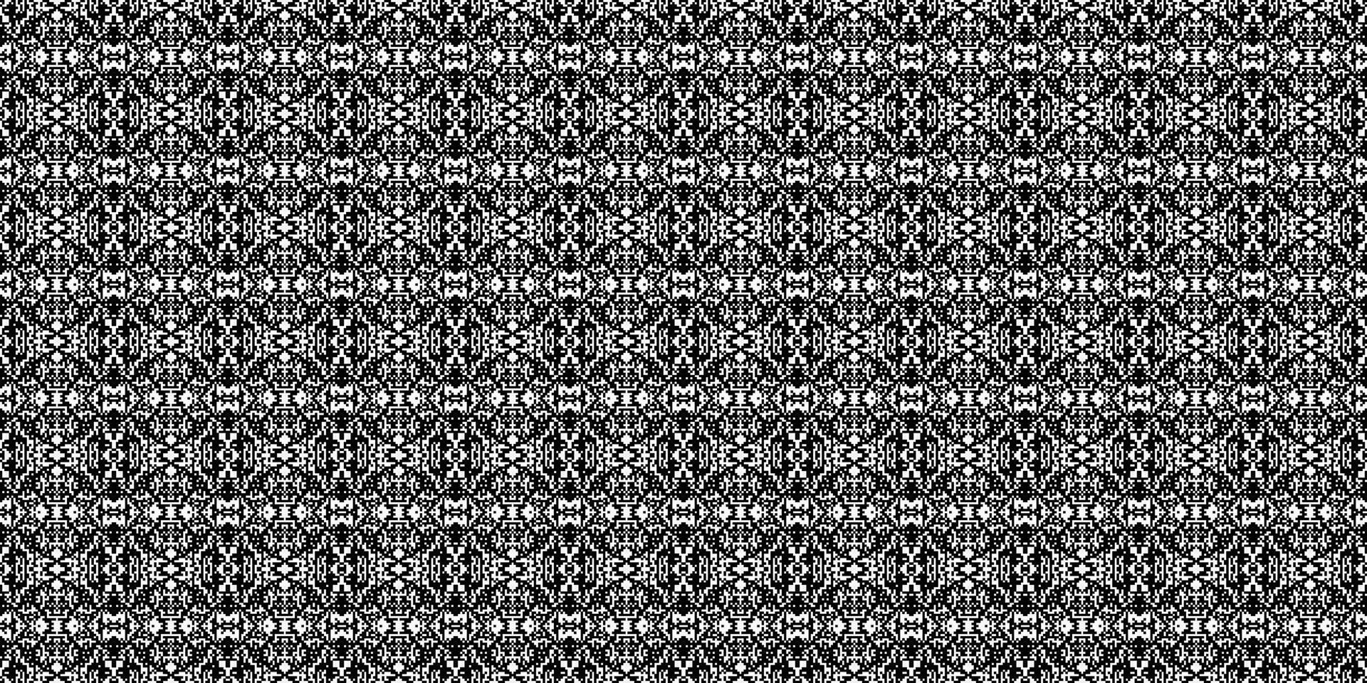 monocromo geométrico cuadrícula píxel Arte antecedentes moderno negro y blanco resumen mosaico textura vector