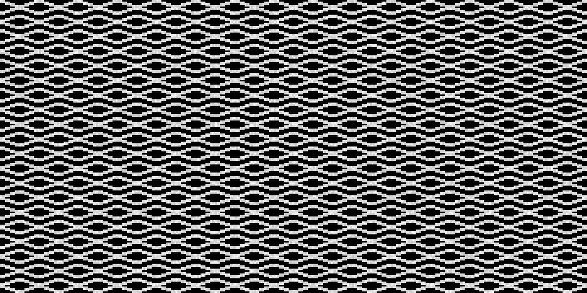Monochrome geometric grid Pixel Art background Modern black and white abstract mosaic texture vector