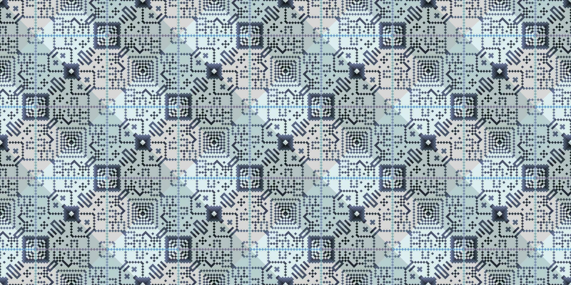 monocromo geométrico cuadrícula píxel Arte antecedentes moderno de colores resumen mosaico textura vector