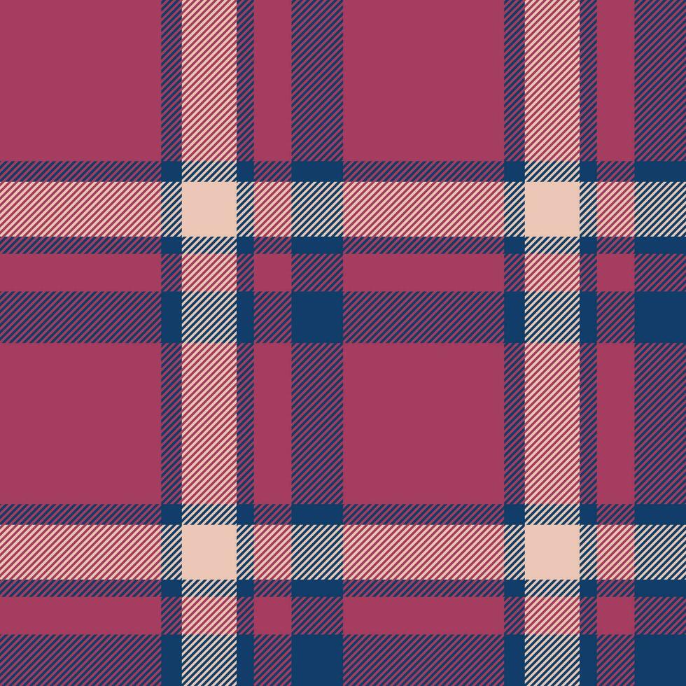 Plaid seamless pattern in red. Check fabric texture. Vector textile print.