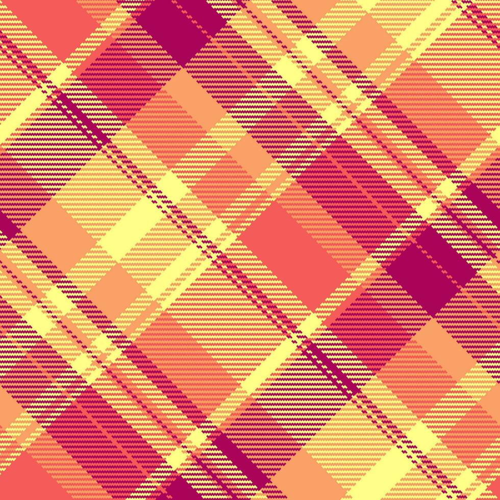Plaid vector texture of check textile background with a fabric pattern seamless tartan.