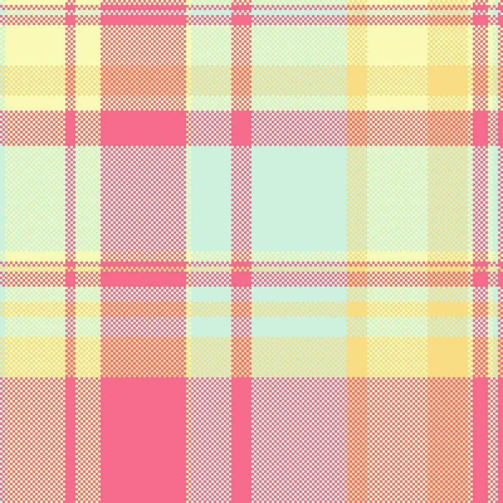 Fabric texture plaid of check tartan seamless with a background vector pattern textile.