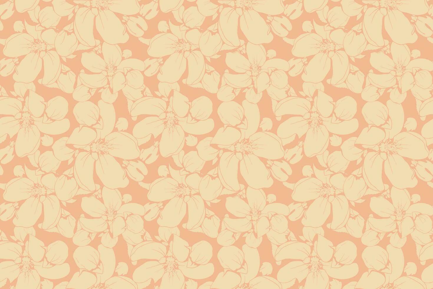 Floral pattern seamless vector background. Foliage and flower wallpaper design of nature.