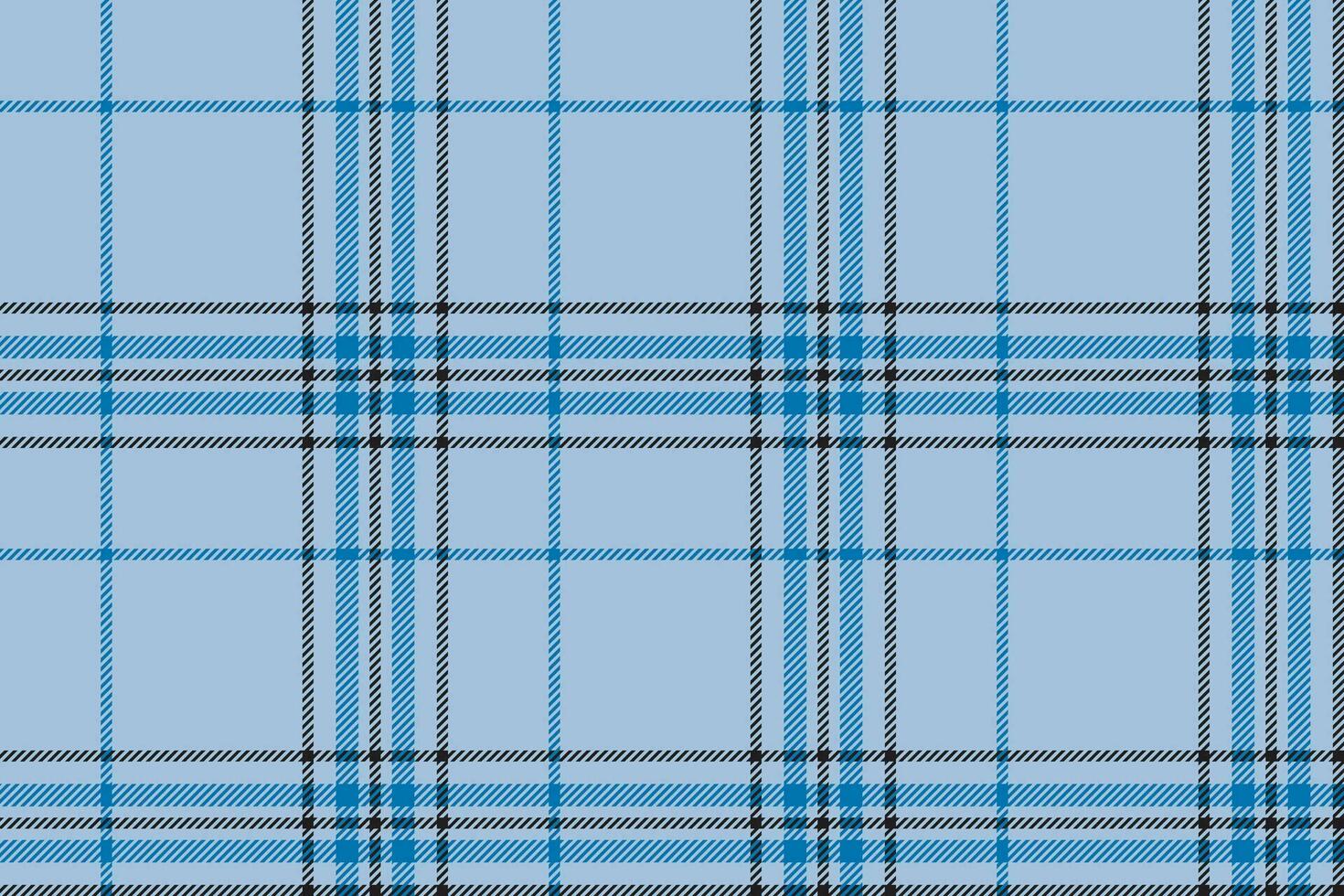 Plaid background, check seamless pattern in blue. Vector fabric texture for textile print, wrapping paper, gift card or wallpaper.