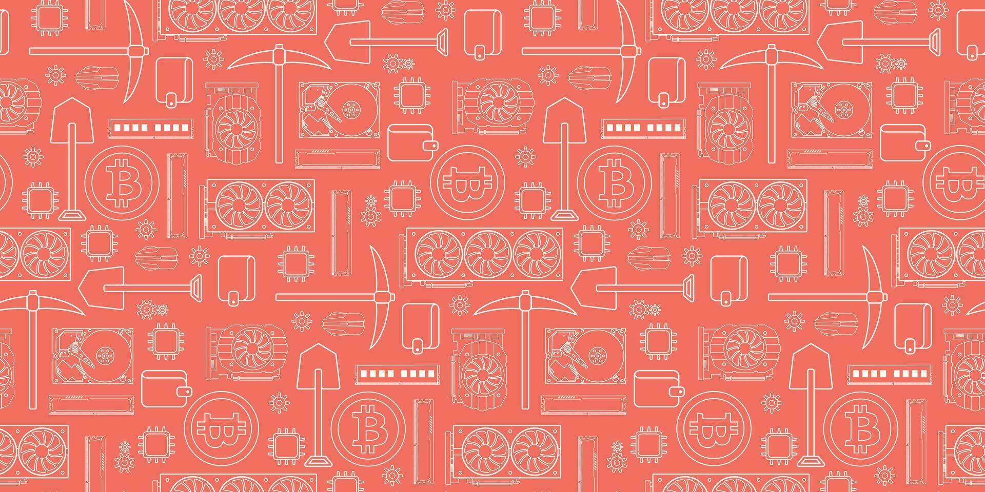 Gadgets and devices pattern collection vector