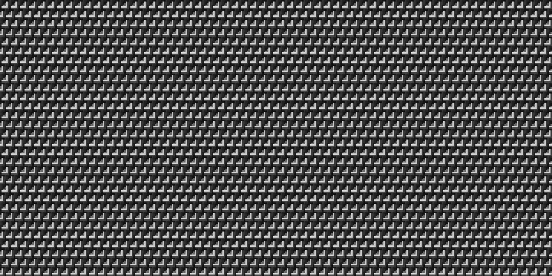 Dark black pixel mosaic abstract seamless geometric grid background vector