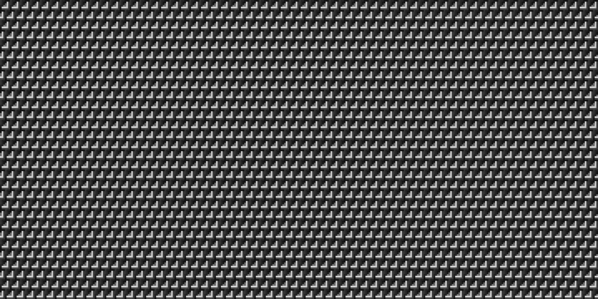 Dark black pixel mosaic abstract seamless geometric grid background vector