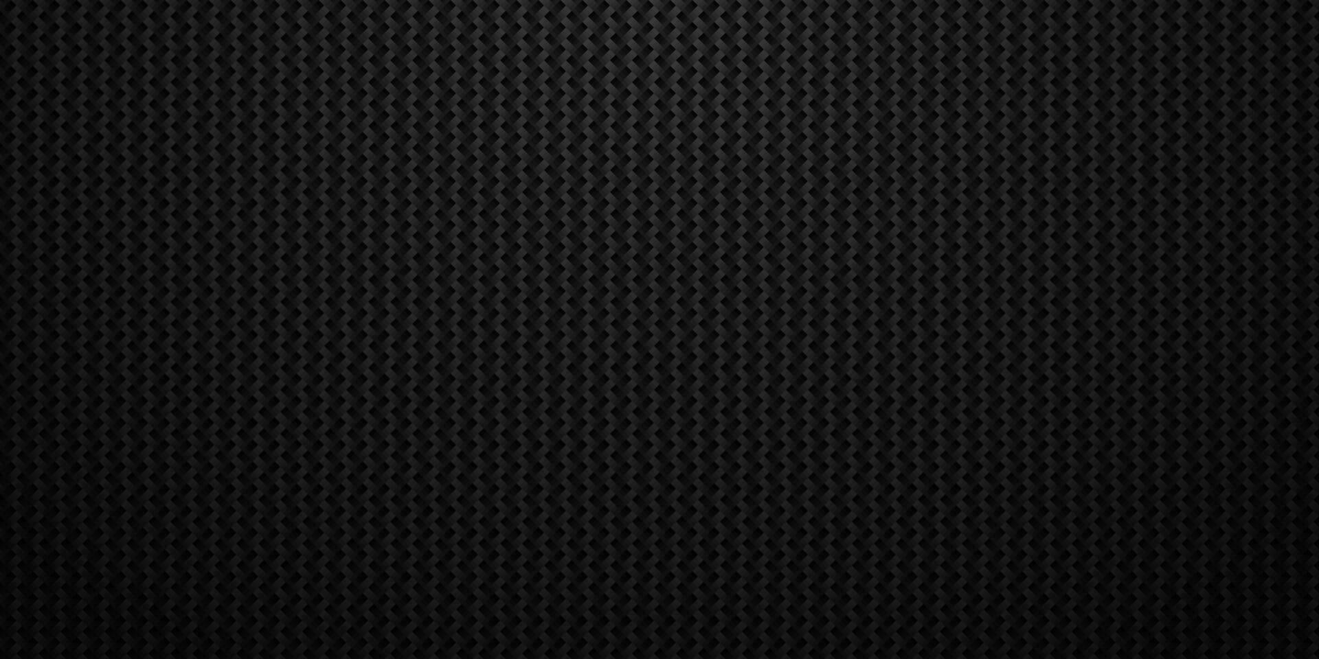 Dark black Geometric grid Carbon fiber background Modern dark abstract texture vector