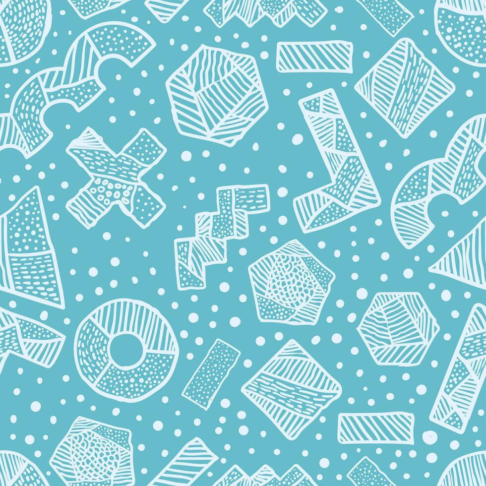 Hand drawn Doodle pattern Abstract ornament background vector